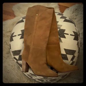 Guess tan swede boots